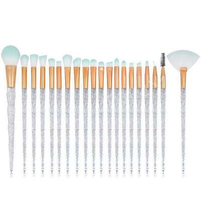 10 diamond-encrusted makeup brushes set, crystal handle brush beauty tools